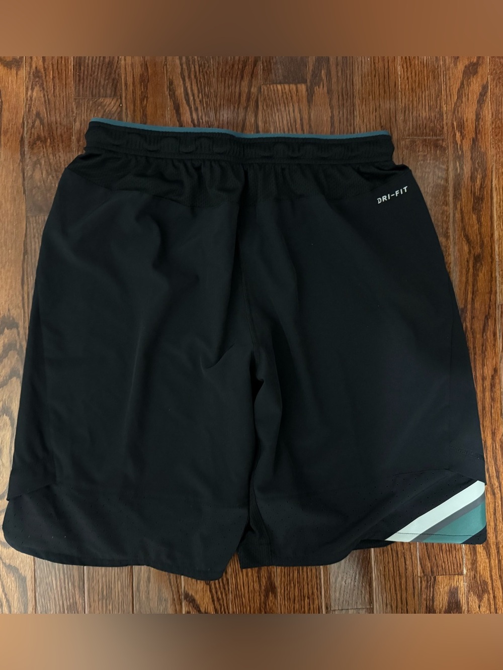 Nike Black Philadelphia Eagles Athletic Shorts with White Logos - Picture 2 of 4